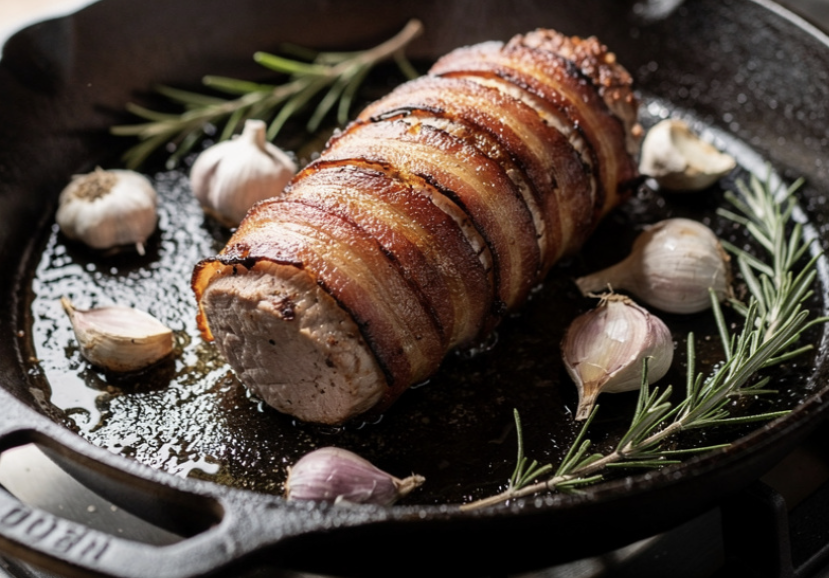 Filet Mignon de Porc au Lard et Choux de Bruxelles_3