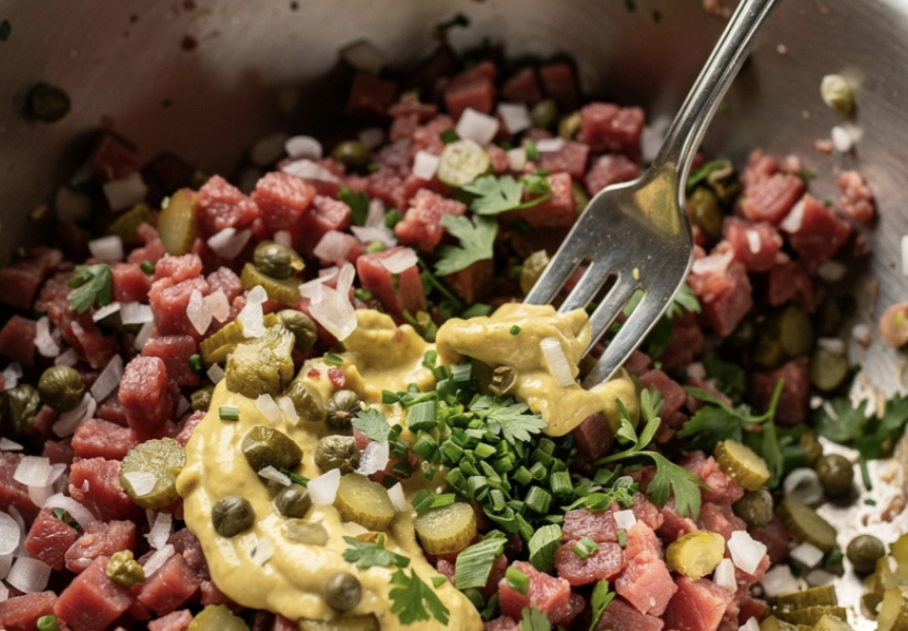 Tartare de Bœuf, Mayonnaise à la Truffe & Câpres _4