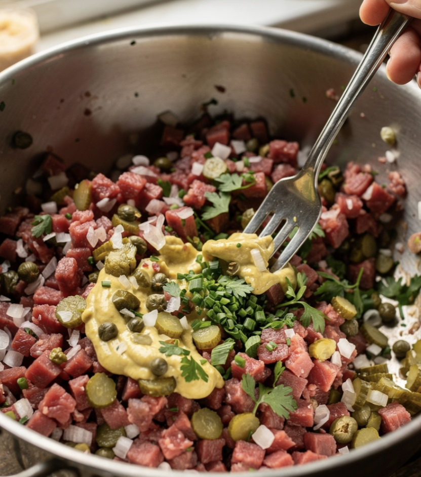 Tartare de Bœuf, Mayonnaise à la Truffe & Câpres _4