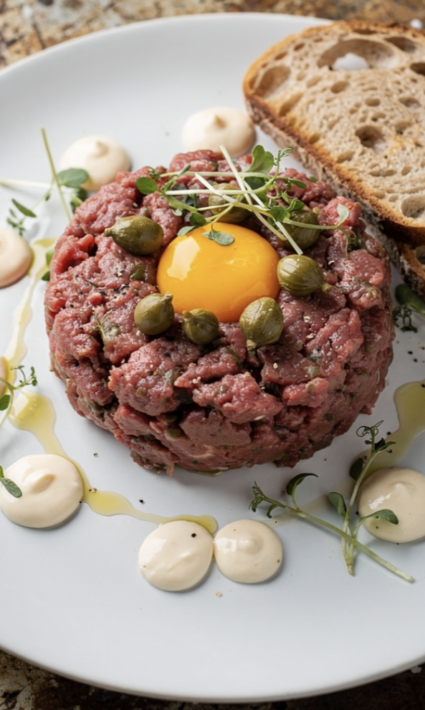 Tartare de Bœuf, Mayonnaise à la Truffe & Câpres _5