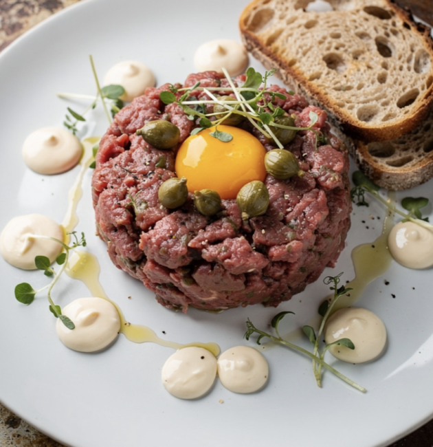 Tartare de Bœuf, Mayonnaise à la Truffe & Câpres _5