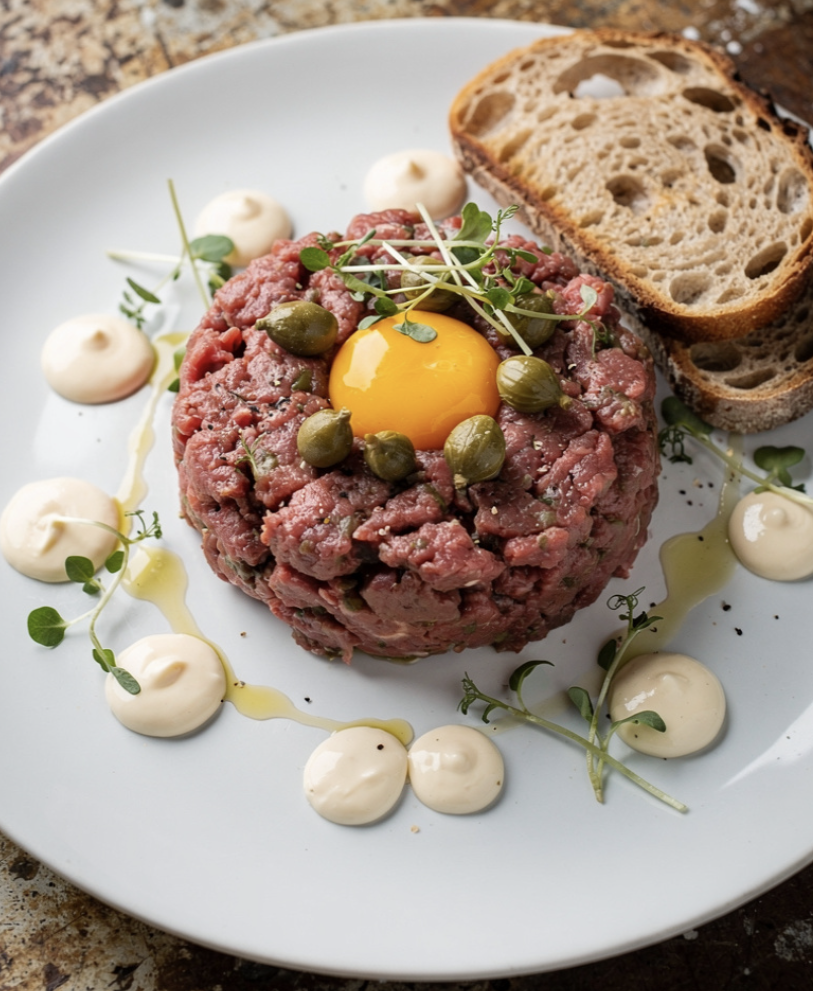Tartare de Bœuf, Mayonnaise à la Truffe & Câpres _5