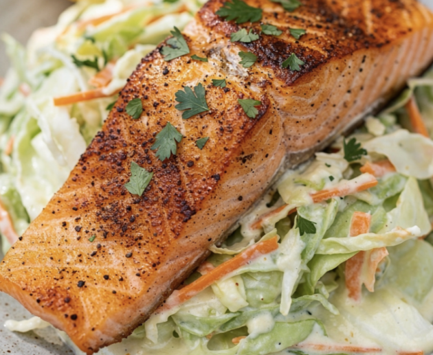 Saumon cajun avec salade de chou_5