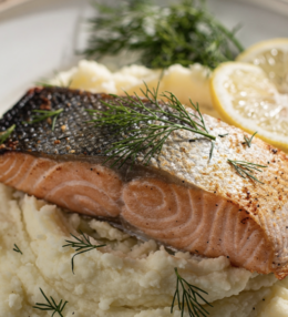 Saumon au Four et Purée de Chou-Fleur