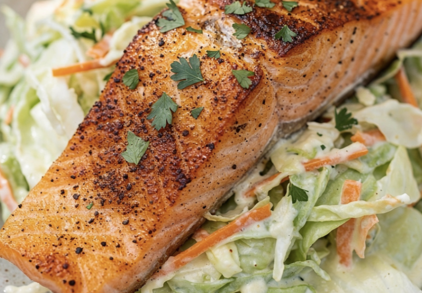 Saumon cajun avec salade de chou_5