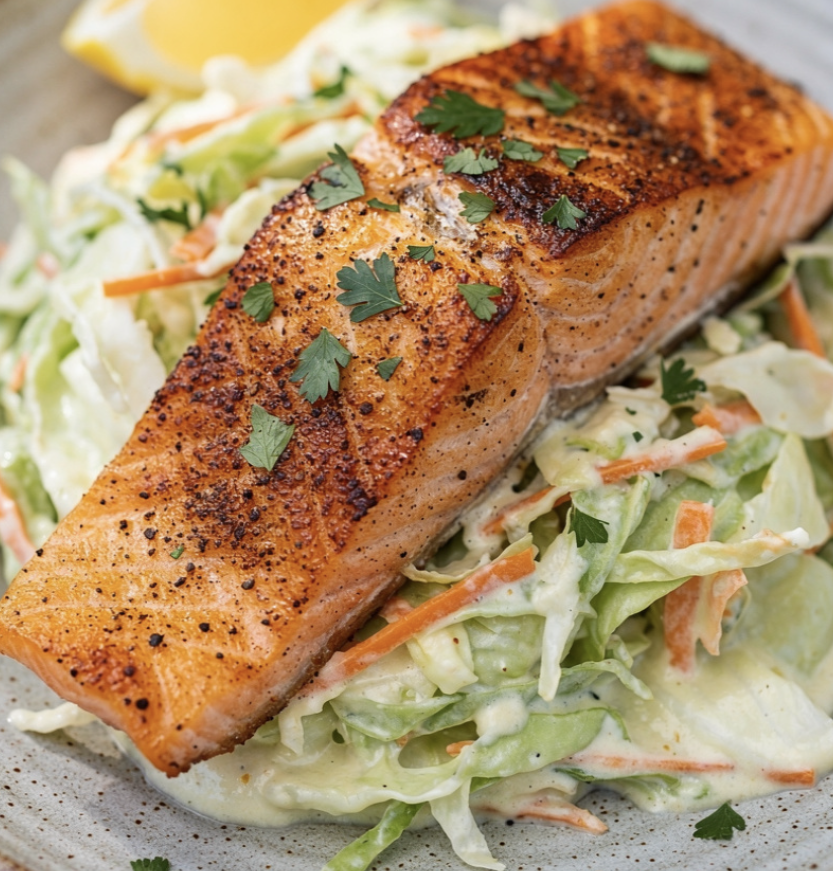Saumon cajun avec salade de chou_5
